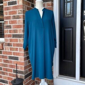 Worthington Classy Deep Teal‎ Shirt Style Dress